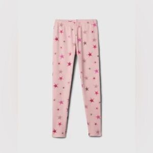 GAP Pink Stars Kids Cozy-Lined Leggings